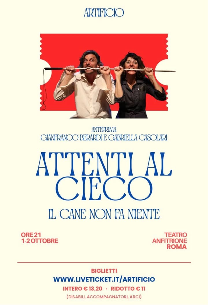 TEATRO E INCLUSIONE, TRE APPUNTAMENTI A ROMA CON GIANFRANCO BERARDI E GABRIELLA CASOLARI