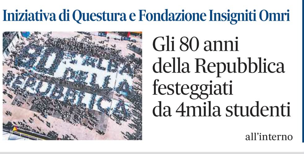 Che emozione! Anche Il Messaggero in prima pagina oggi richiama il grande evento organizzato all'Altare della Patria e al Circo Massimo.