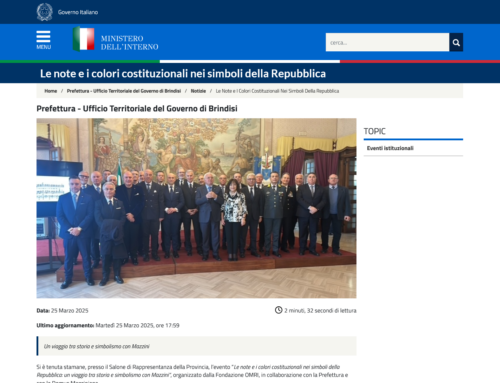 Prefettura di Brindisi – Le note e i colori costituzionali nei simboli della Repubblica