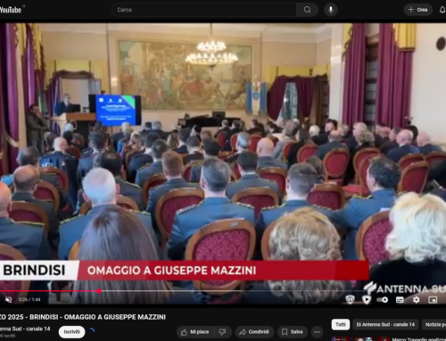 Antenna Sud – canale 14 – VIDEO – 25 Marzo 2025 – Brindisi- Omaggio a Giuseppe Mazzini