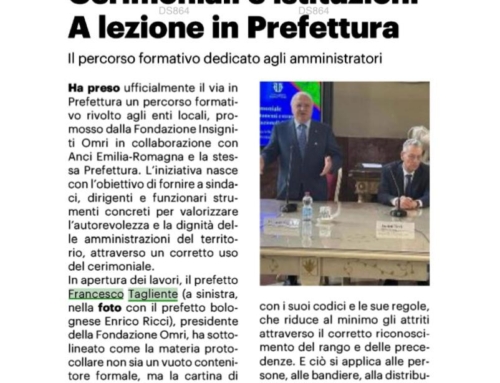 Il Resto del Carlino – Bologna – Cerimoniali e istituzioni A lezione in Prefettura