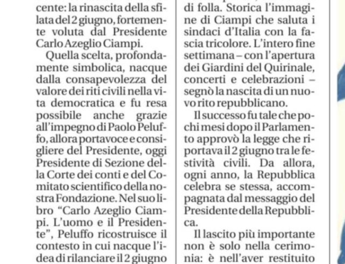 Il Tirreno – Quando Ciampi volle la Rinascita della sfilata in occasione del 2 Giugno