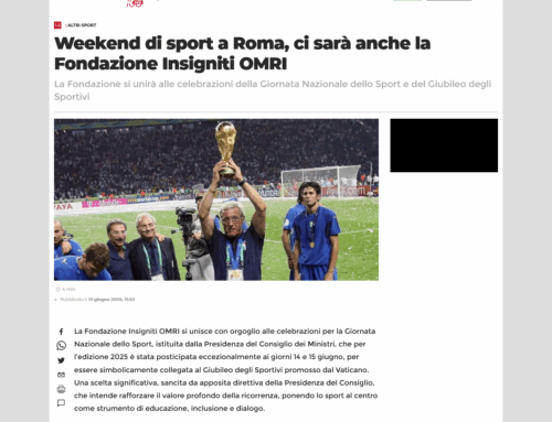 Corrieredellosport.it – Weekend di sport a Roma, ci sarà anche la Fondazione Insigniti OMRI