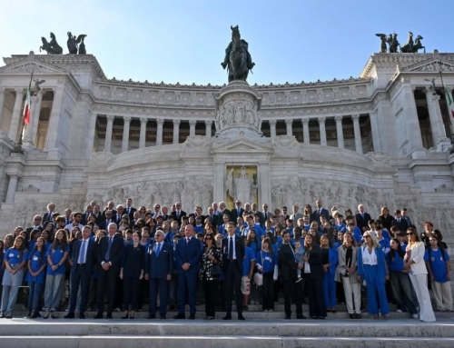 ALTARE DELLA PATRIA, 2 ottobre 2026 – Subito dopo la deposizione della corona di alloro al Sacello del Milite Ignoto.