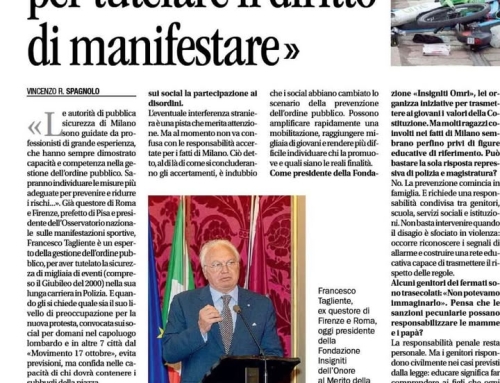 AVVENIRE – UN’INTERVISTA A TUTTO CAMPO SULLA SICUREZZA, LA LEGALITÀ E LA TUTELA DEL DIRITTO DI MANIFESTARE